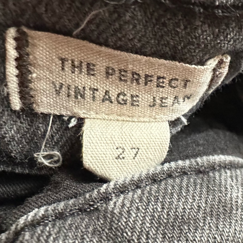 Madewell•high rise straight leg jeans•women’s size 27•cotton blend•charcoal gray - Picture 4 of 15